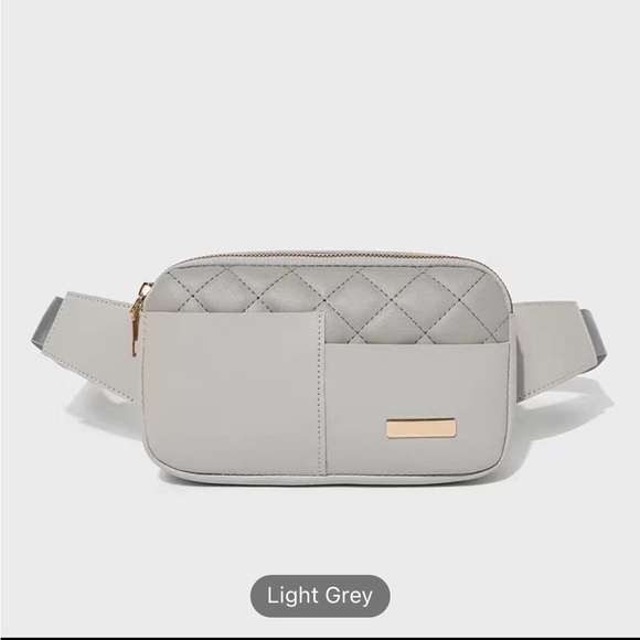 boutique Handbags - NWT Belt Bag With Adjustable Strap Stylish Grey